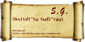 Skultéty Györgyi névjegykártya